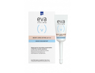 InterMed Eva Intima Moist Long Acting Gel 9 Applicators, Υγραντική Γέλη για την Ανακούφιση της Ξηρότητας του Κόλπου