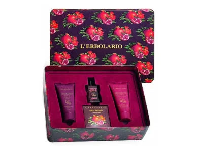 L'erbolario Melograno Bellezza Trio Box Άρωμα 50ml & Τζελ Αφρόλουτρο 100ml & Κρέμα Σώματος και Χεριών 100ml & κολιέ-κόσμημα