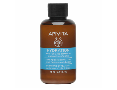 Apivita Hydration Shampoo Mini Σαμπουάν Ενυδάτωσης Mε Υαλουρονικό Οξύ & Αλόη, 75ml