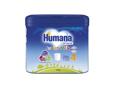 Humana 4 Optimum Junior Milk My Pack, Ρόφημα Γάλακτος σε Σκόνη 24m+, 300gr