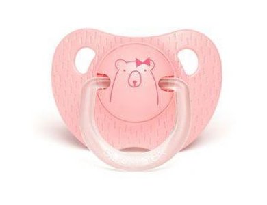 Suavinex EVO Ανατομική Πιπίλα Σιλικόνης, Pink Bear 0-6m