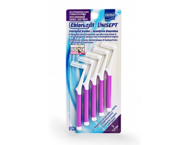 InterMed Chlorhexil Interdental Brushes S 1,0mm, Μεσοδόντια Βουρτσάκια Φούξια, 5τμχ