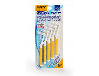 InterMed Chlorhexil Interdental Brushes SSS 0,7mm, Μεσοδόντια Βουρτσάκια Κίτρινα, 5τμχ