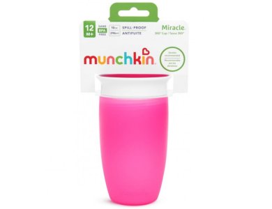 Munchkin Miracle 360 Trainer Cup 12m+, Ροζ 296ml