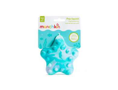 Munchkin Pop Squish Bath Toy, Εκπαιδευτικό Παιχνίδι Μπάνιου, Αστέρι, 1τμχ