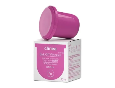 Clinea Bak Off Wrinkles Light Spf20 Refill, Αντιγηραντική Κρέμα Ημέρας Ελαφριάς Υφής, 50ml