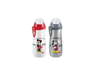 Nuk First Choice Sports Cup Disney Mickey Mouse, Παγουράκι με Καπάκι Push Pull από Σιλικόνη, 450ml