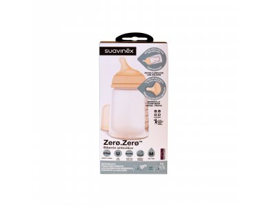 Suavinex Zero Zero anti-colic bottle,Αντί-Κολικό θηλή Σιλικόνης 270ml (Μεσαίας Ροής)