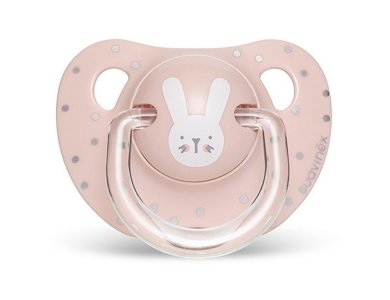 Suavinex Ανατoμική Πιπίλα Σιλικόνης, Hygge Rabbit Pink 0-6m+