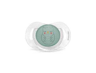 Suavinex Bonhomia Owl Green Πιπίλα Σιλικόνης Ανατομική 0-6m, 1τμχ